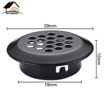 환기구 환풍구 환기팬 Myhomera 4pcs 옷장 캐비닛 메쉬 구멍 에어 벤트 코어 벤트 볼록 플랫 루버 환기 커버 스테인레스 스틸 19mm25mm53mm, 볼록 19mm