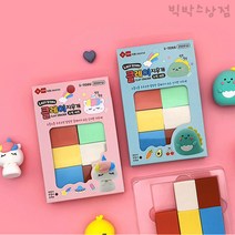 일정 2000레이지스타클레이지우개 6색세트 정품, 랜덤