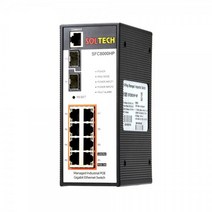 솔텍 SFC8000HP-8P 기가비트 산업용 스위칭허브 8포트 1000Mbps 2SFP PoE