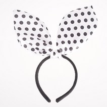 파티짱 바니 머리띠, 땡땡이토끼머리띠(화이트)