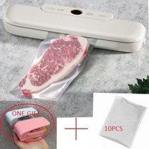 식품 진공 실러 포장 기계 필름 포장기 가정용 10 개 가방 포함, WHITE_미국 플러그