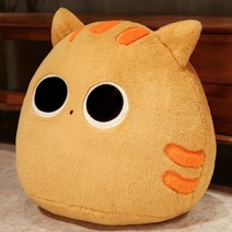 귀여운 고양이 쿠션 배게 등받이쿠션 여자친구 선물 인테리어 고급스러운 일본식, 대형 50cm, 주황색 고양이
