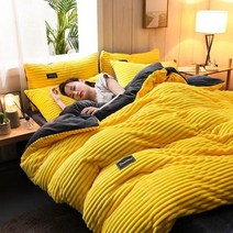 벙커침대 이층침대 벙커 30 두꺼운 따뜻한 겨울 이불 침대 ab 버전 양면 벨벳 이불 커버 베갯잇 플란넬 침구 퀸 사이즈, 180x220cm, a