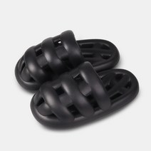 발캉스 푹신말랑 거실화 욕실화 소프트 쿠션 슬리퍼 BT-55, 블랙