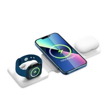 지니큐 3in1 마그네틱 무선 충전패드 ZQ-C315 스마트폰+갤럭시워치/애플워치+버즈/에어팟, 애플 워치전용