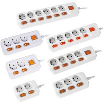 국산 2구3구4구5구6구 개별 통합 스위치 멀티탭 16A 1.5m 3m 5m 절전형 접지 전기 콘센트 주방 냉장고 컴퓨터 멀티텝 멀티콘센트 멀티캡 멀티선 자취용품 자취방필수품, 개별 멀티탭 2구 1.5M