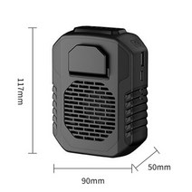 캠핑에어컨 미니 수냉식 무시동 이동형 휴대용 허리 선풍기 6000mAh USB 에어컨 충전식 목걸이 미니 야, 02 Black
