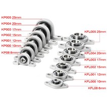 베어링 샤프트 휠 베어링아연 합금 직경 8mm ~ 35mm 보어 장착 베어링 필로우 블록 샤프트 지원 1/2/4 개, 18 KFL007 35mm_03 4PCS