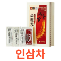 고려원인삼 인삼차(목함) 3g x 100포 원액 파우치 타입 팩 건강 온 가족 남녀노소 관리 기능식품 농축액 고형분 국내산 열매 카라멜당시럽 간편 섭취 저당 무수결정포도당, 100포X17개