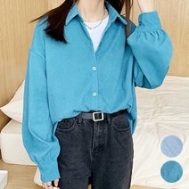 코듀로이 여자 롱셔츠 긴팔 데일리 캐주얼 데이트코디