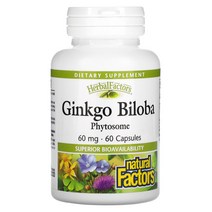 Natural Factors Ginkgo Biloba Phytosome 60mg 캡슐 60정