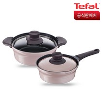 테팔 트레져 IH 인덕션 냄비세트 2종, 혼합 색상, 라면 냄비 20cm + 전골 24cm