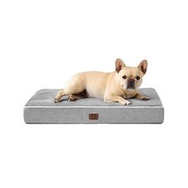 정형외과 메모리 폼이 있는 대형견을 위한 EHEYCIGA 방수 도그 침대 그레이 35x23, Grey, 30x20