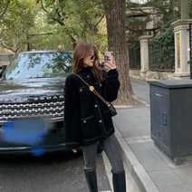 ZAZX ZAZX리틀 울 코트 여동 2021년 루즈핏 보아 가을 겨울 도톰 쇼트 코디