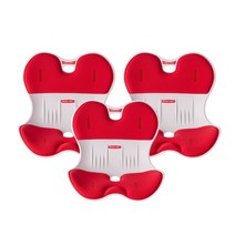 [바른자세특가] 로이첸 체어 남녀 체형에 맞춘 자세교정의자 60mm 더 커진 와이더 남성:블랙 여성:레드 키즈:레드 바른자세교정의자 추석선물, [2+1]여성용3EA