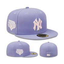 뉴에라 모자 뉴욕 양키스 피티드 햇 라벤더 핑크 투톤 컬러 09 WS 사이드 패치