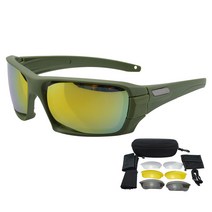 밀리터리안경 고화질 바람막이 세트 전술 고글 아웃도어 라이딩 스포츠 고글, 육군 녹색