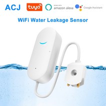 누수탐지기 ACJ WiFi 누수 센서 스마트 홈 감지기 홍수 경보 오버플로 보안 보호 지원 SmartLife Tuya