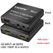 4K 60hz 루프 아웃 HDMI-USB 3.0 2.0 비디오 캡처 카드 1080P 60fps 레코더 그래버 PS4 스위치 OBS 라이브, 06 USB 2.0 Mic RL Loop