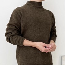 남성 겨울 멜란지 모크넥 울 니트 스웨터 목폴라니트 니트코디 출근복 남친