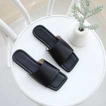 (수제공정) 유연하고 가벼운 여성 플랫 슬리퍼