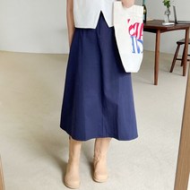 문비글 하비강추 뒷밴딩 A라인 플레어 롱 스커트 sk363