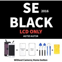 아이폰액정 본체 액정수리 LCD AAA 아이폰 5 5s 5C SE 5SE 디스플레이 어셈블리 터치 스크린 디지타이저 전체 교체 최고의 품질 Ecran + 케이스 도구 키트, For iPhone SE Black