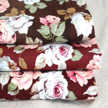 퀼트가게대폭 면 기모 로즈, 연와인