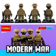 DECOOL 레고호환 Decool 308-311 밀리터리 SWAT 특공대 4종 미니 피규어