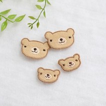 2개입 봉제식 와펜 아기 곰돌이 2사이즈 자수 장식, 02.엄마 곰돌이