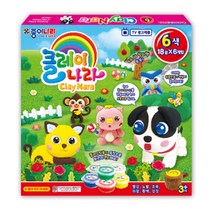 종이나라 12000 클레이나라 동물친구들 (18gX6개입+도구세트), 9000클레이나라(18gX6개입+도구세트), 1개