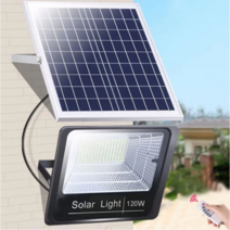 LED 태양광 투광등 가정용 정원 야외충전 태양광등 +리모컨, 100W