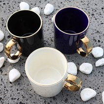 골드라인 머그컵 3종 세트 블랙 코발트 화이트 홈카페 집들이 신혼부부 아메리카노 카페라떼 커피 물 에이드 음료수 예쁜 선물용 잔 컵 머그