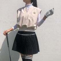 여성골프조끼 브이 넥트임 방풍 스트레치 베스트 퀄굿 골프 조끼 필드룩 로로얼로이