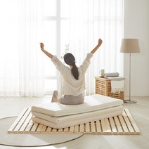 아이니 통몰드 3단 접이식 라텍스 매트리스 5cm 킹