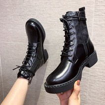 벨트워커힐 워커부츠 여성 봄가을 벨트퍼 부티부츠 싱글 카부츠 통굽 1736325153