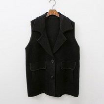 브이와이 여자 카라넥 정장 오피스룩 바인딩 무지 조끼