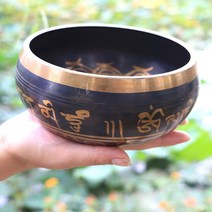소프트렌즈케이스 노래 그릇 스트라이커 명상 소리 요가 명상 치유 구리 노래 그릇, 9.5cm, 협력사