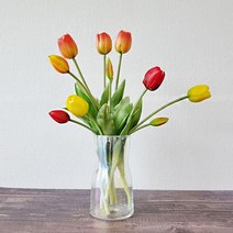 망고튤립 조화 5송이 한다발 6컬러 인테리어 촬영 소품, 5. 핑크