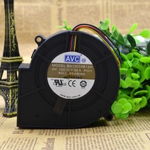 AVC 12V 1.32A 9CM 9733 97*97*33mm 4 라인 베어링 터보 송풍기 BA10033B12H, 한개옵션0