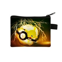 흰수염피규어 포켓몬 동전 지갑 휴대용 카드 홀더 pokémon cute print keychain storage bag 피카추 그림 장난감 선물 153, 33