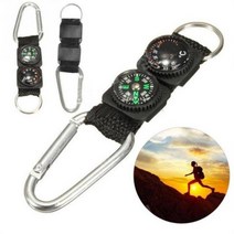 백패킹온도계 배낭 야외 캠핑 하이킹 휴대용 나침반 등산온도계, 검은색