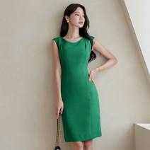 DRN228 슬림 비비드 민소매 원피스