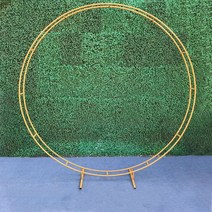 웨딩아치 프레임 웨딩 아치 배경 더블 스탠드 파티 장식 무대 원 문, 01 금_03 1.5 meter diameter