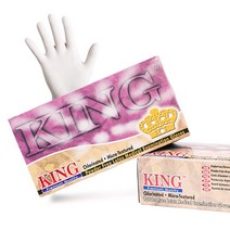 킹글러브 라텍스장갑 100매 X 2박스 의료용장갑 먹방용장갑 작업용장갑 조리용장갑, S (2박스)
