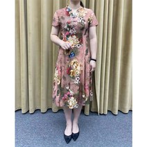 치마 미드 노년 여성 작은 키 엄마 여름옷 롱원피스 와이드 루즈핏 배가리기 슬림핏 2558034053