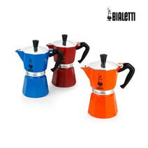 비알레띠 모카컬러 모카포트 6컵 에스프레소 커피메이커 에스프레소포트 사발이증정, 블루, 1개