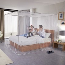 알뜨리 사각 캐노피 모기장 세트 스텐봉포함, 사각모기장-캐노피(2층침대)+스텐봉
