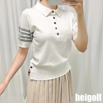 (주문폭주) 헤이골프 반팔카라니트 여성골프웨어 티셔츠 연습복 필드룩 라운딩룩 여름 패션 코디