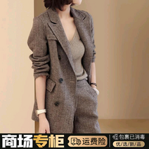 가을 골지 주름 원피스 고급 유럽 역 ​​고급 여성복 프랑스 대외 무역 가 겨울 류 명